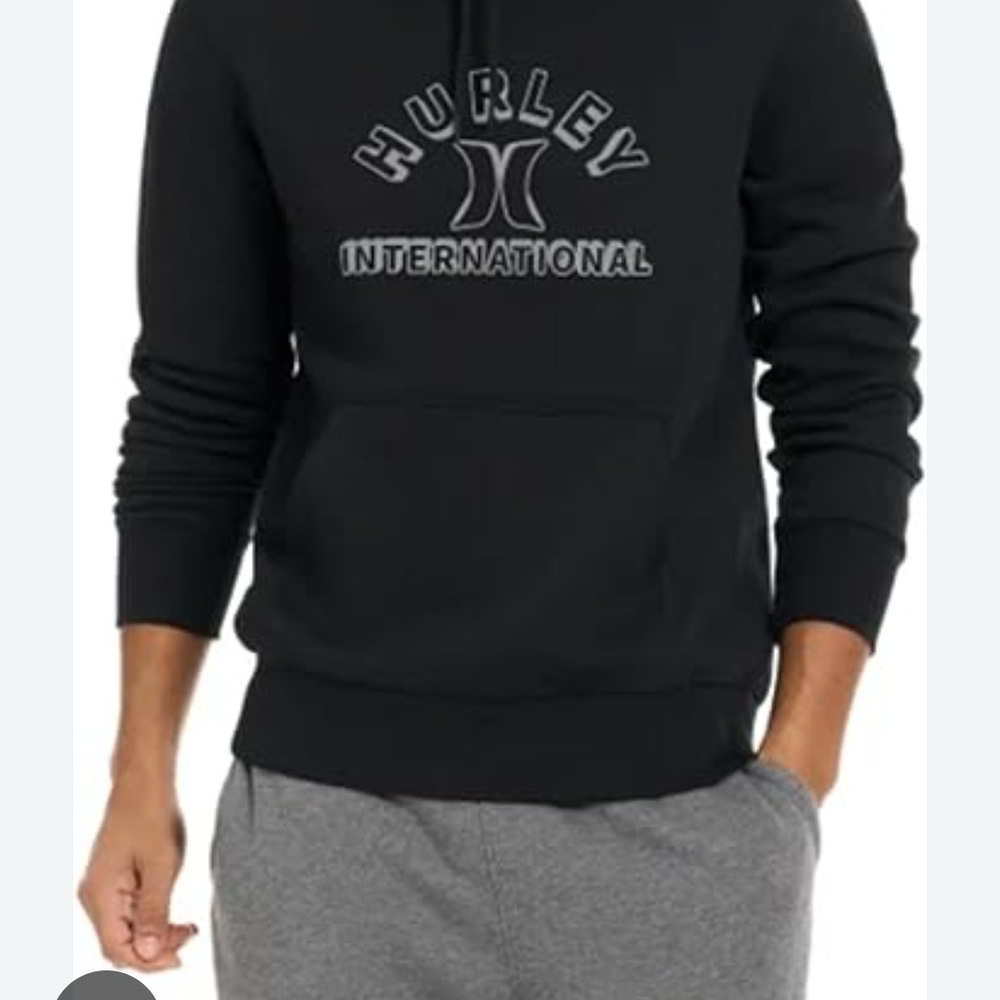Hurley Black Graphic Hoodie for Men - Picture 2 of 6